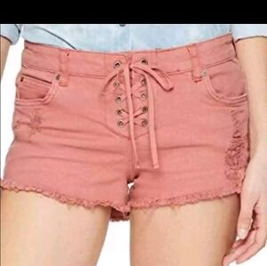 New Dusty Rose Lace up billabong shorts